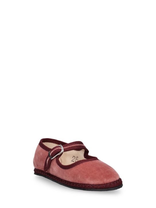 Vibi Venezia: Mocassins en velours de coton Mary Jane