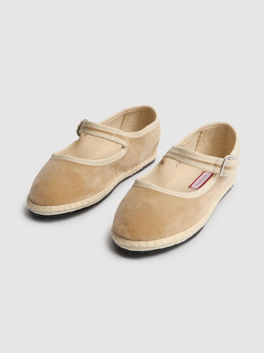 Vibi Venezia: Mocassins Mary Jane en velours de coton