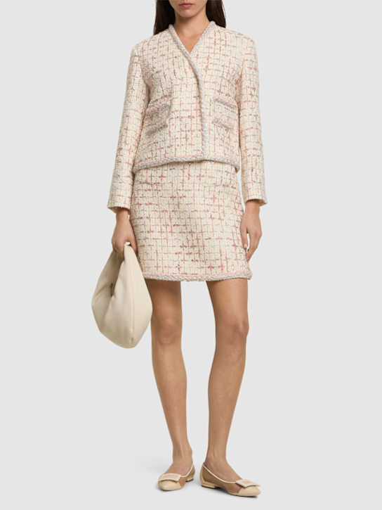 Giambattista Valli: Bomberjacke aus Lurexbouclé