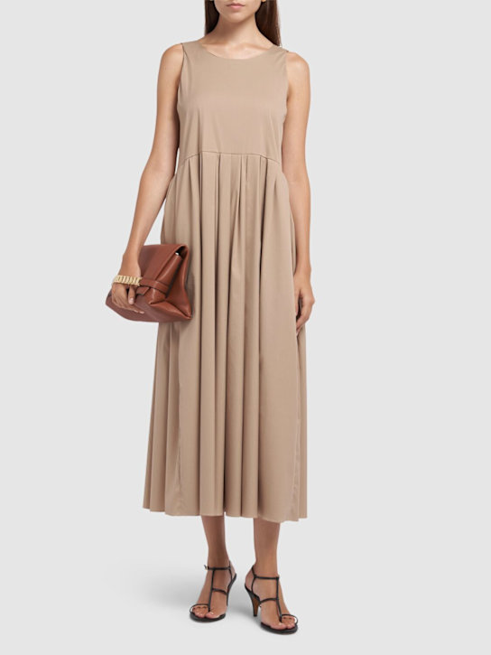 S MAX MARA: Robe midi en popeline Moira