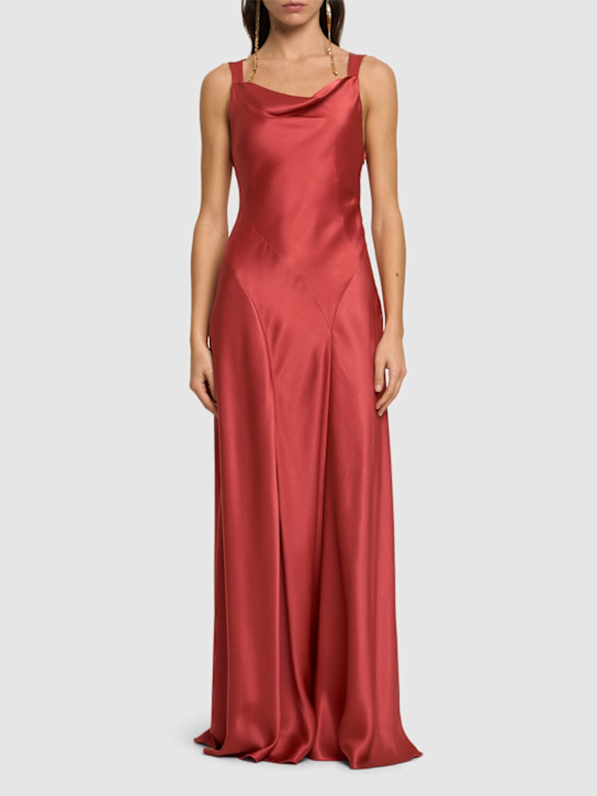 Alberta Ferretti - Langes Kleid aus Satin