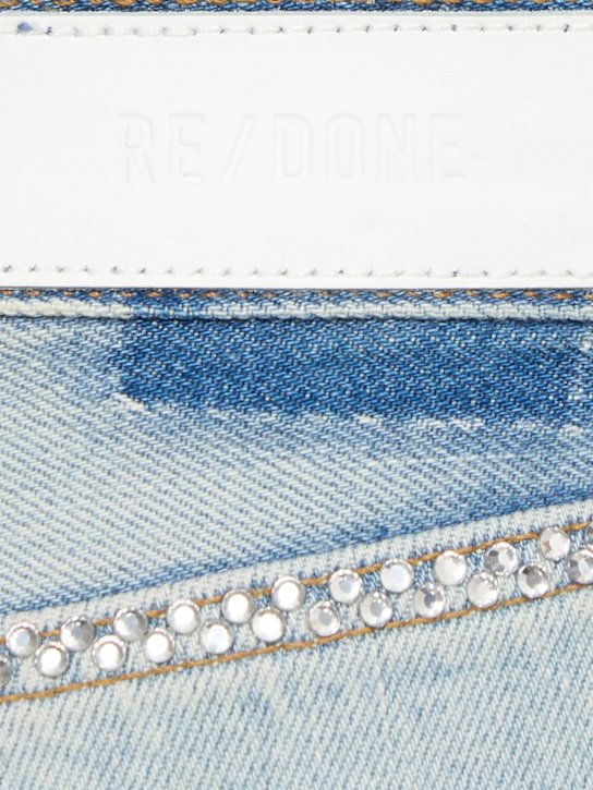 RE/DONE: Jeans dritti cropped con decorazioni