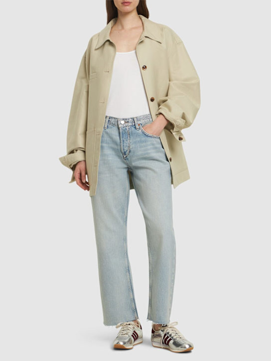 RE/DONE: Jeans dritti cropped con decorazioni