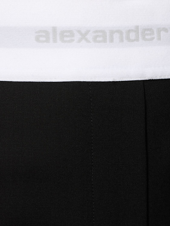 Alexander Wang: High waisted pleated wool shorts