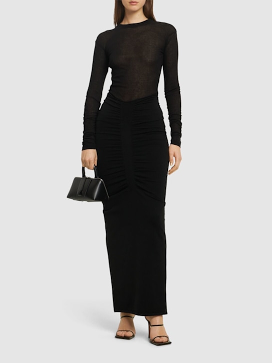 Alexander Wang: Ruched knitted maxi skirt