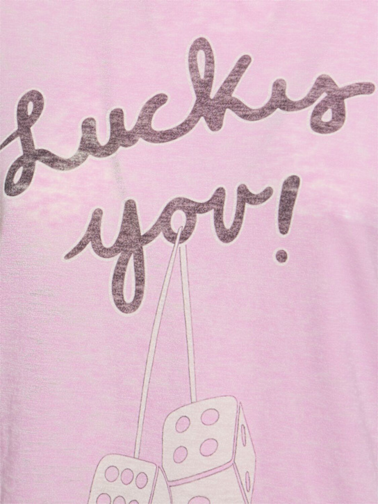 RE/DONE: T-shirt en jersey de coton mélangé imprimé