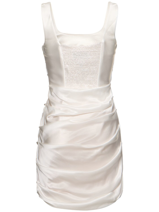 Giuseppe Di Morabito: Robe courte en satin de soie drapée