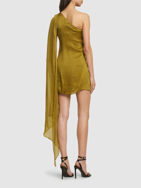 Giuseppe Di Morabito: Vestito in raso di seta drappeggiato