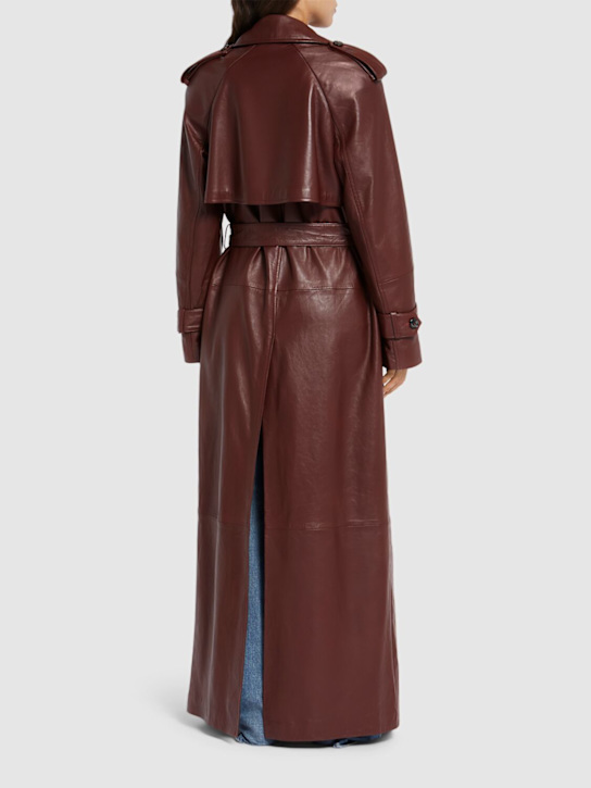 Giuseppe Di Morabito: Trench-coat long en cuir d'agneau