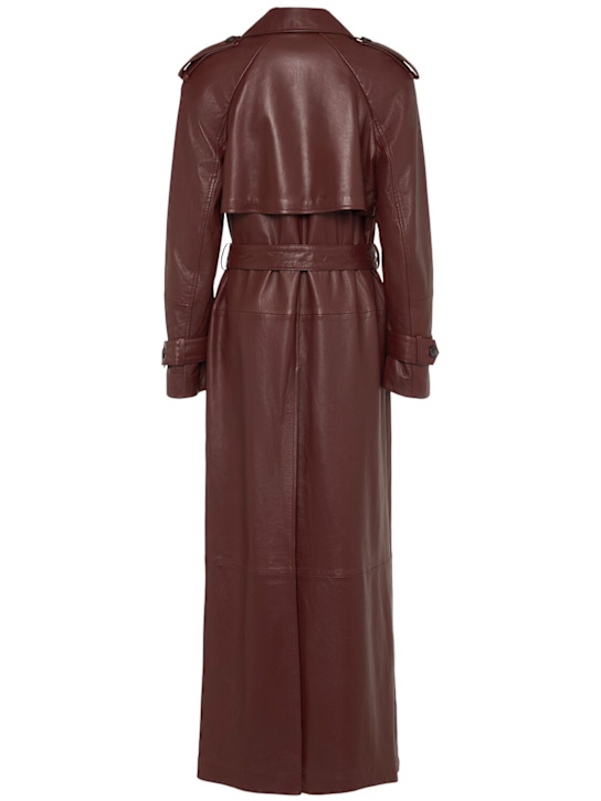 Giuseppe Di Morabito: Trench-coat long en cuir d'agneau