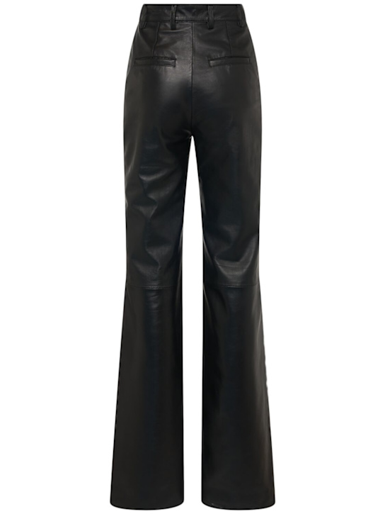 Giuseppe Di Morabito: Leather flared pants
