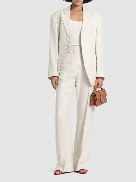 Jacquemus: Le Pantalon Sauge linen blend pants