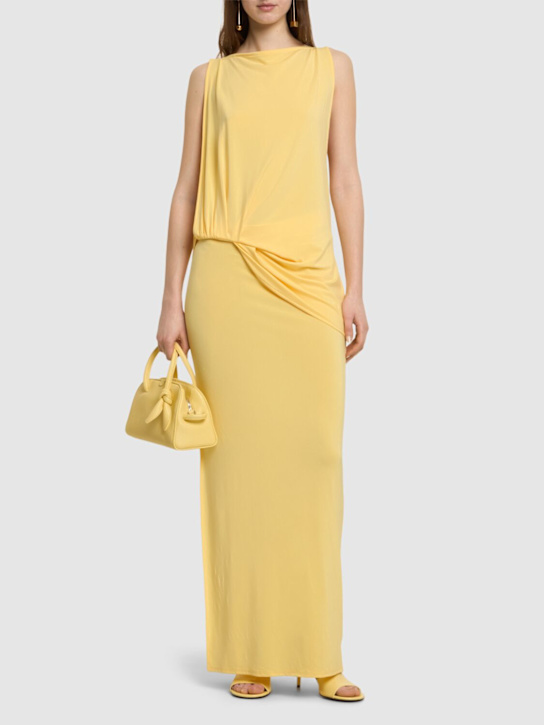 Jacquemus: Robe longue drapée La Robe Peplo Longue