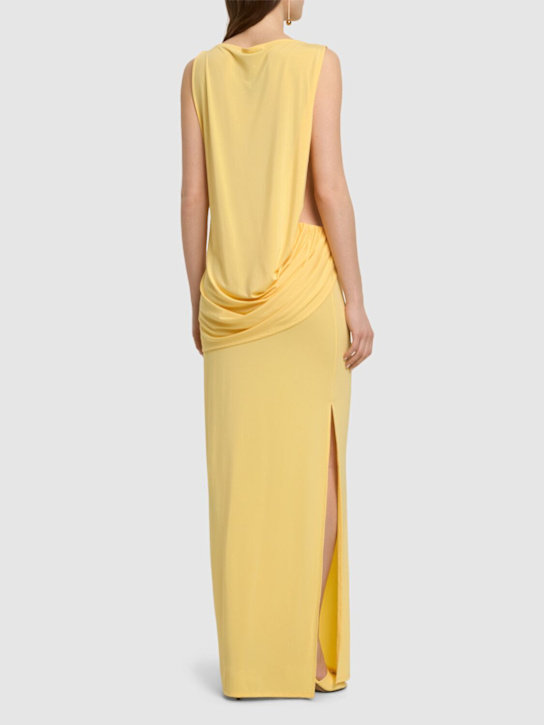 Jacquemus: Robe longue drapée La Robe Peplo Longue