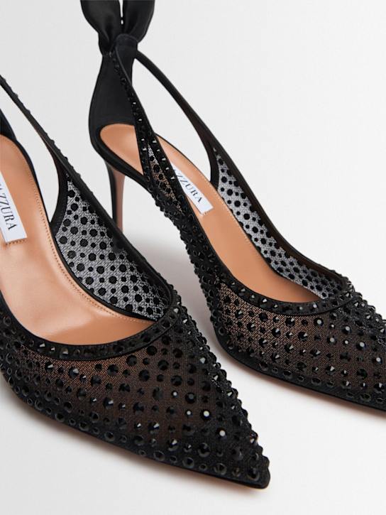 Aquazzura: 85mm hohe Pumps aus Wildleder „Bow Tie“
