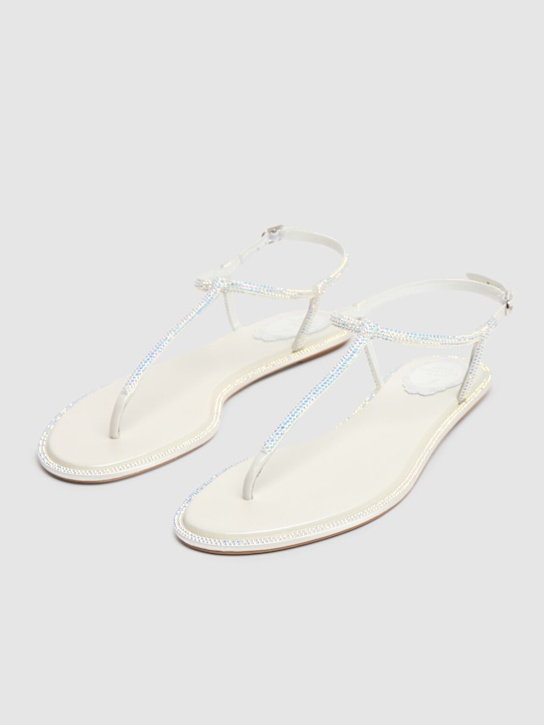 René Caovilla: Sandales en satin embelli 10 mm