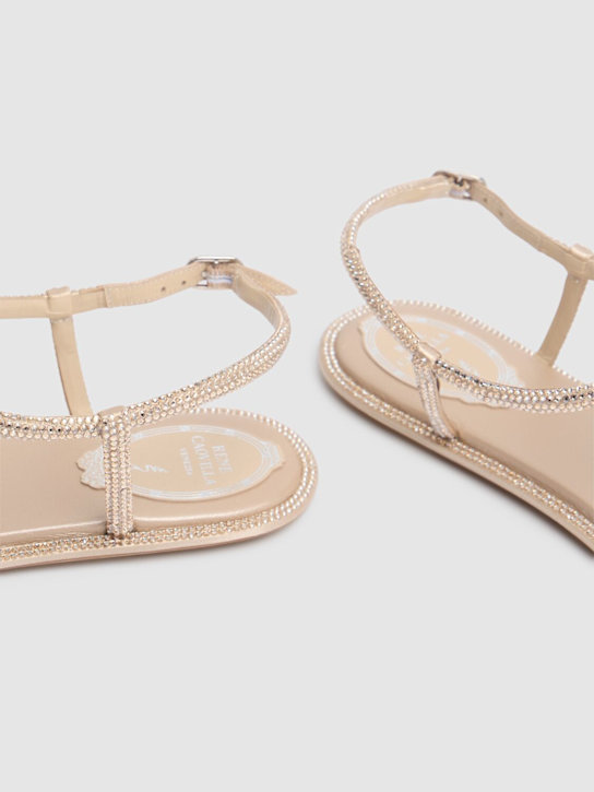 René Caovilla: Sandali in raso con decorazioni 10mm