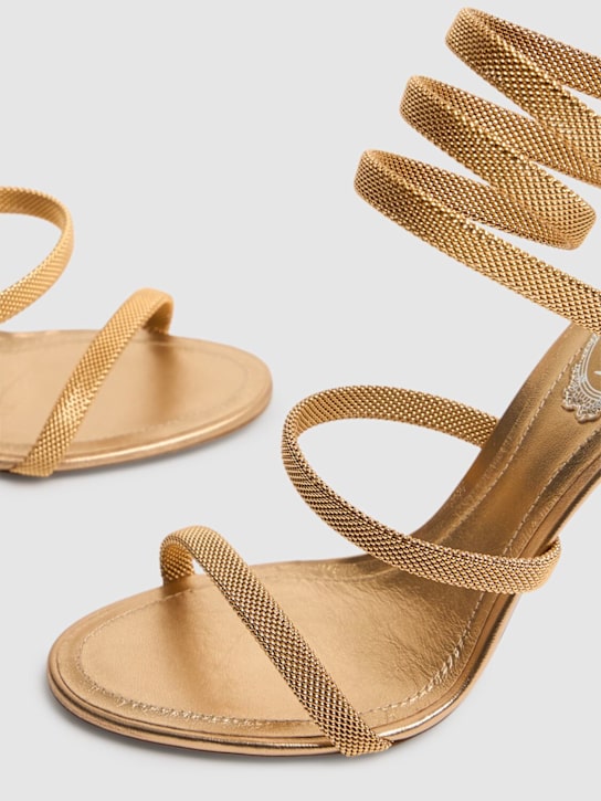 René Caovilla: 105mm Leather & metal sandals