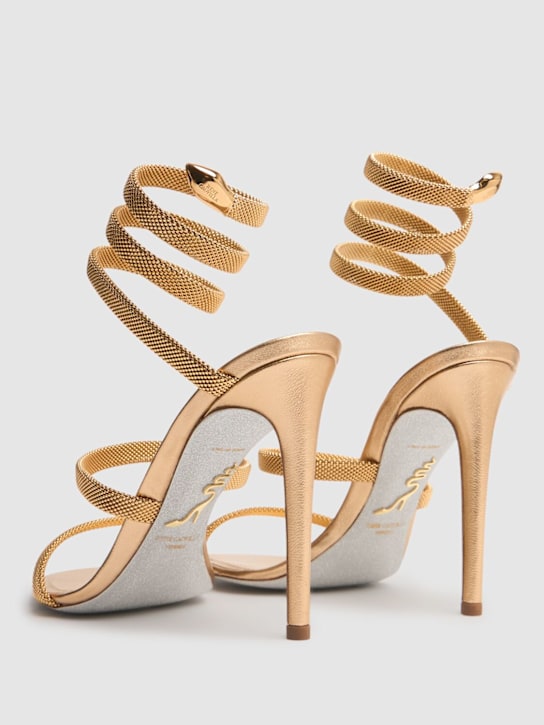 René Caovilla: 105mm Leather & metal sandals