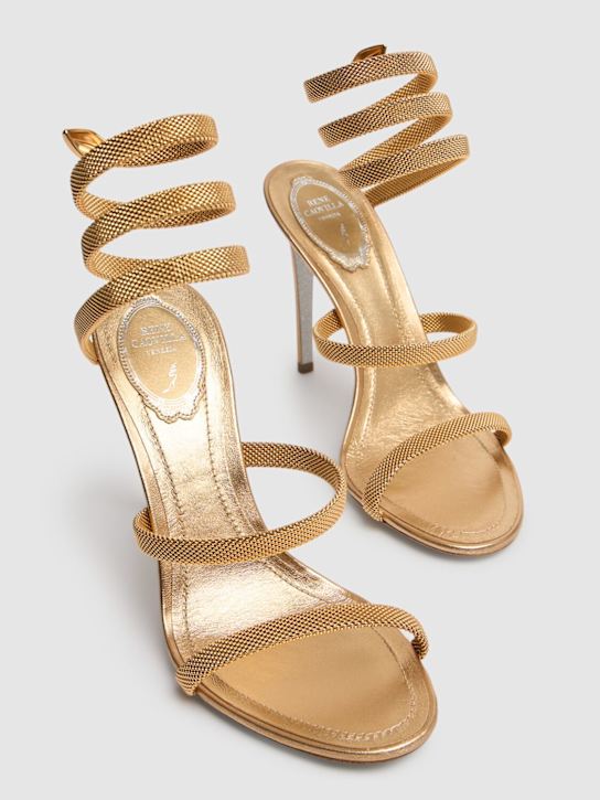 René Caovilla: 105mm Leather & metal sandals