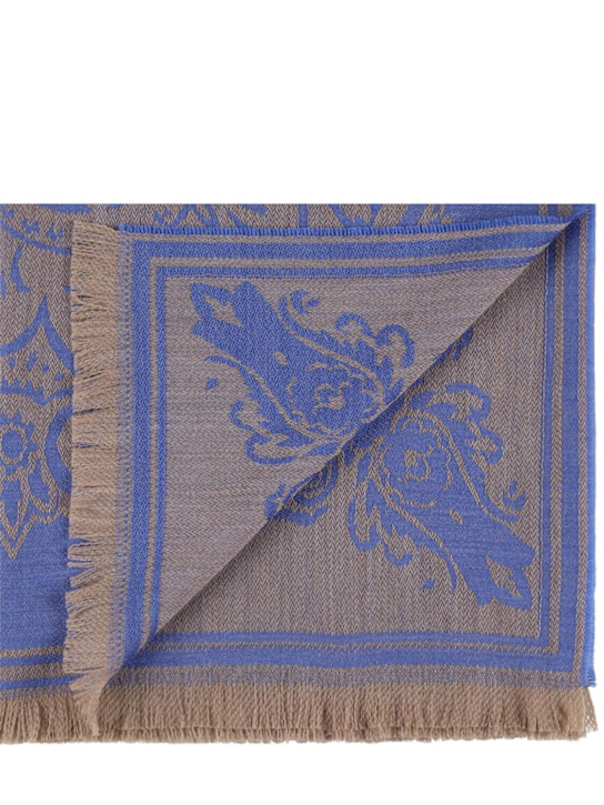 Etro - Plaid en laine à franges Alocasia-s