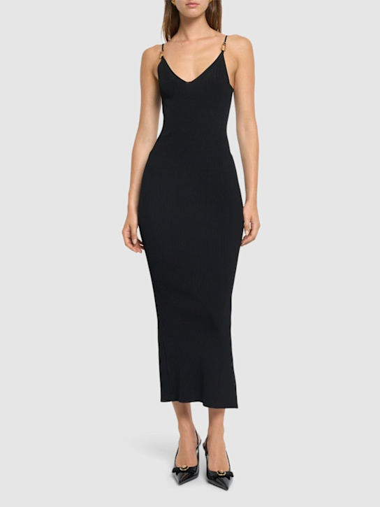 Versace - Robe midi en maille de viscose stretch