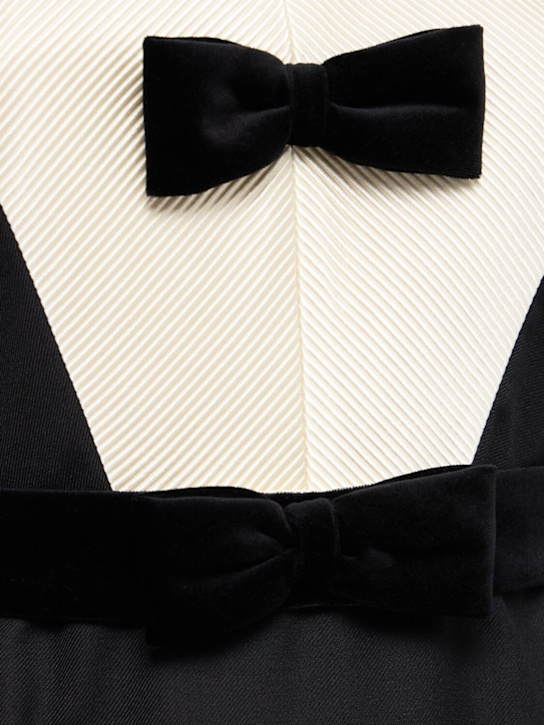 Valentino: Virgin wool midi dress with bows