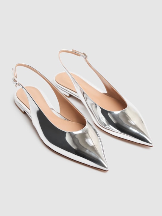 Gianvito Rossi: 10mm hohe, metallische Lederschuhe