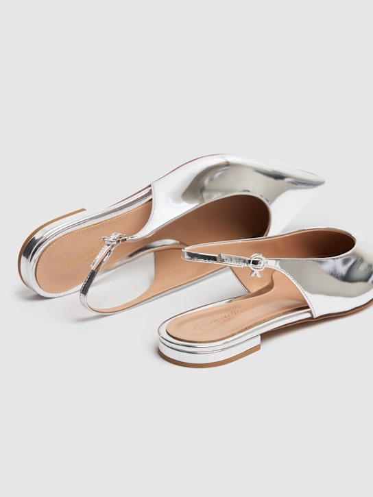 Gianvito Rossi: 10mm hohe, metallische Lederschuhe