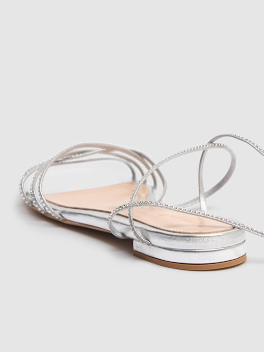 Gianvito Rossi: Sandali in pelle con cristalli 10mm