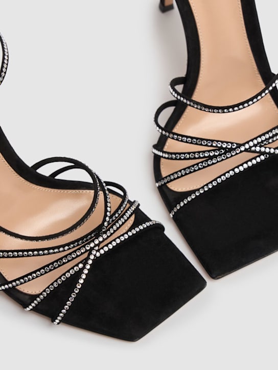 Gianvito Rossi: 105mm Suede & crystal sandals