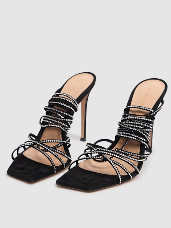 Gianvito Rossi: 105mm Suede & crystal sandals