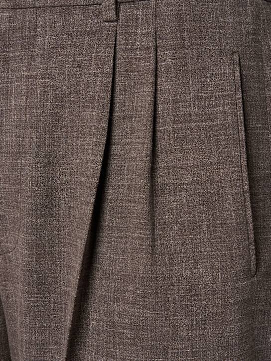 The Row: Hose aus Leinen und Seide „Silas“