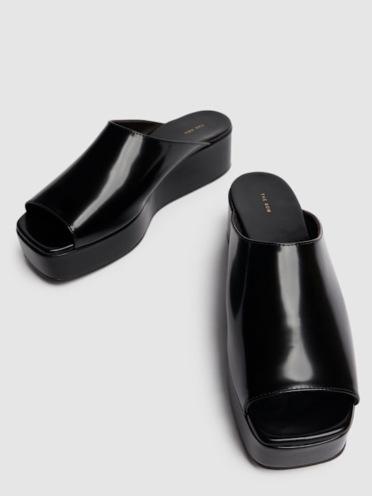 The Row - Chaussures compensées en cuir verni Emi 20 mm