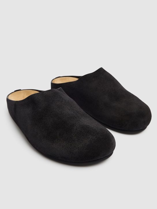 The Row: Mules Hugo in pelle scamosciata