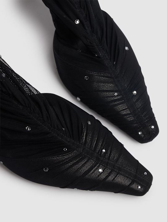 Jimmy Choo: 85mm Stiefeletten aus Mesh mit Kristallen „Lotta“