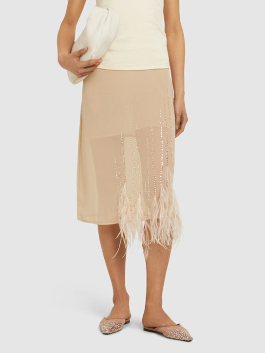 Jimmy Choo - 10mm hohe Mesh-Mules mit Kristallen „Vivi“