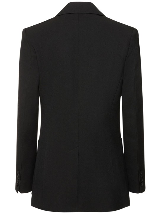 Victoria Beckham: Blazer de lana con bolsillo de parche