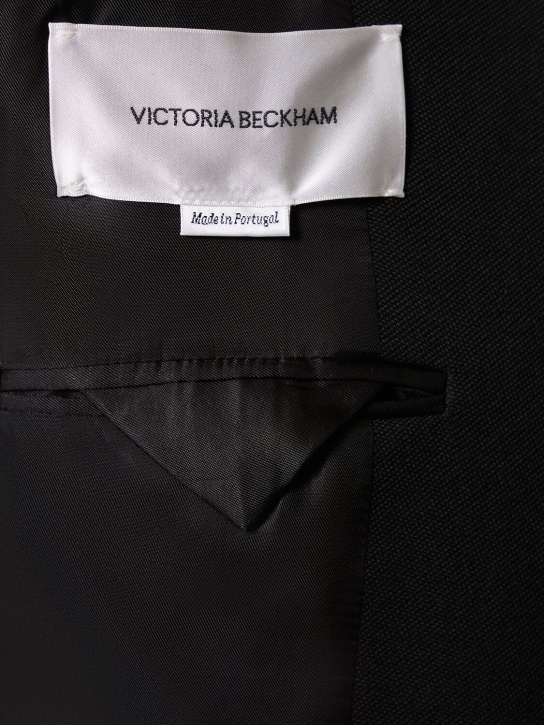 Victoria Beckham: Blazer de lana con bolsillo de parche