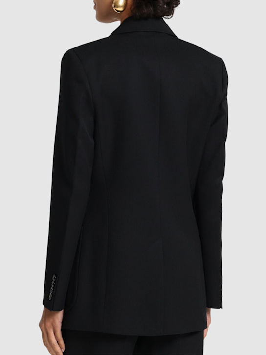 Victoria Beckham: Blazer de lana con bolsillo de parche
