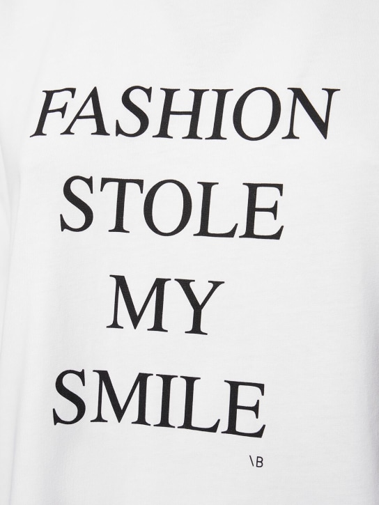 Victoria Beckham: T-shirt en coton Slogan