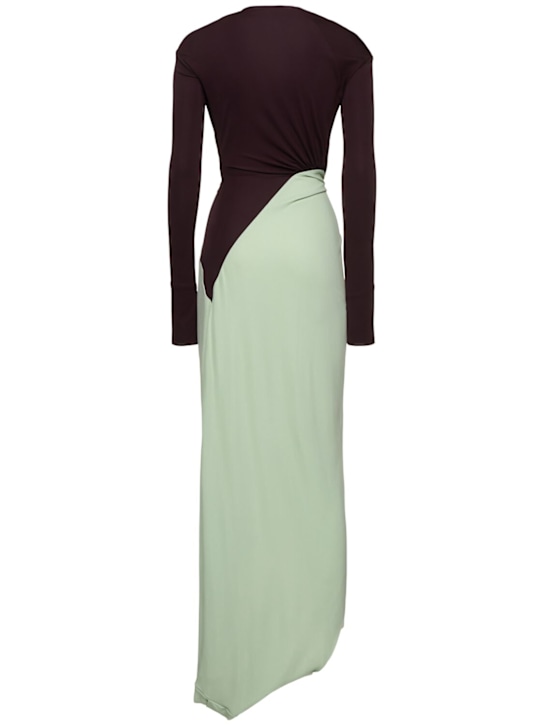 Victoria Beckham: Vestito in jersey fluido con dettaglio nodo