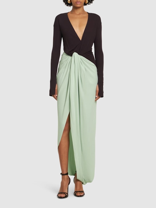 Victoria Beckham - Vestito in jersey fluido con dettaglio nodo