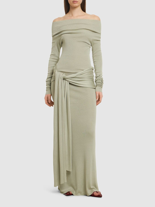 Aya Muse: Vestido largo de seda y viscosa