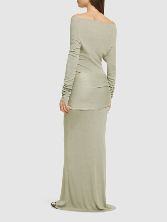 Aya Muse: Vestido largo de seda y viscosa