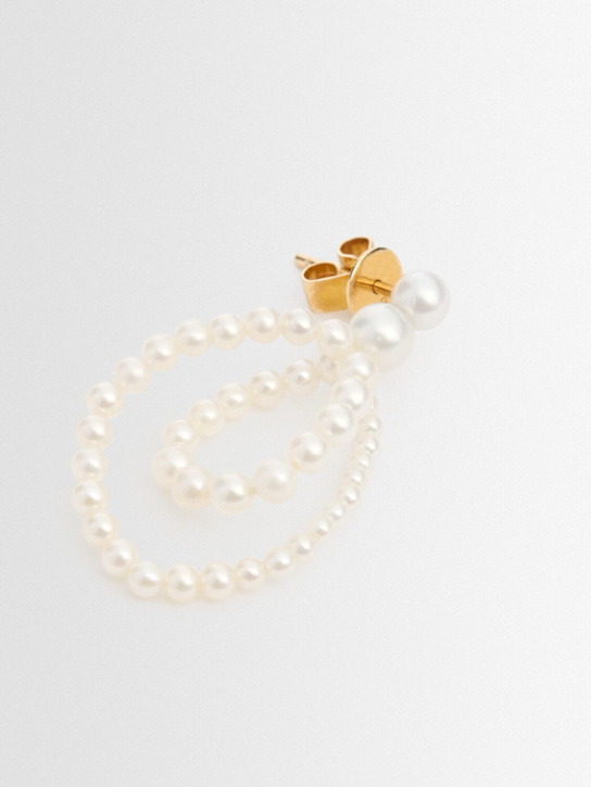 Sophie Bille Brahe: Pendiente individual de perla y oro 14kt