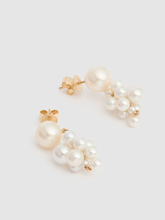 Sophie Bille Brahe: Boucles d'oreilles en perles et or 14 K Botticelli