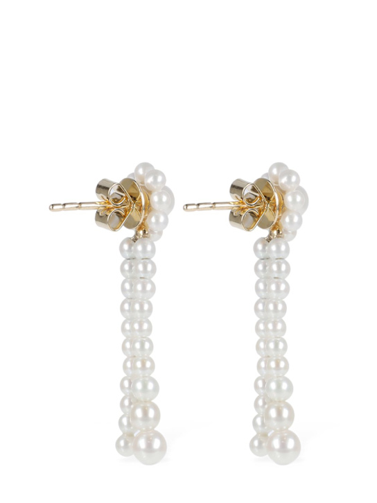 Sophie Bille Brahe: Promenade de Fleur 14kt & pearl earrings