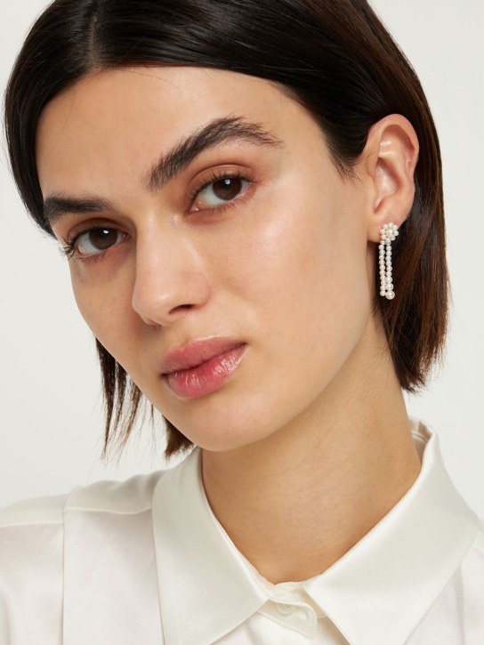 Sophie Bille Brahe - Promenade de Fleur 14kt & pearl earrings