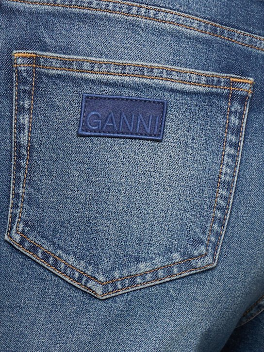 GANNI: Stretch denim straight jeans